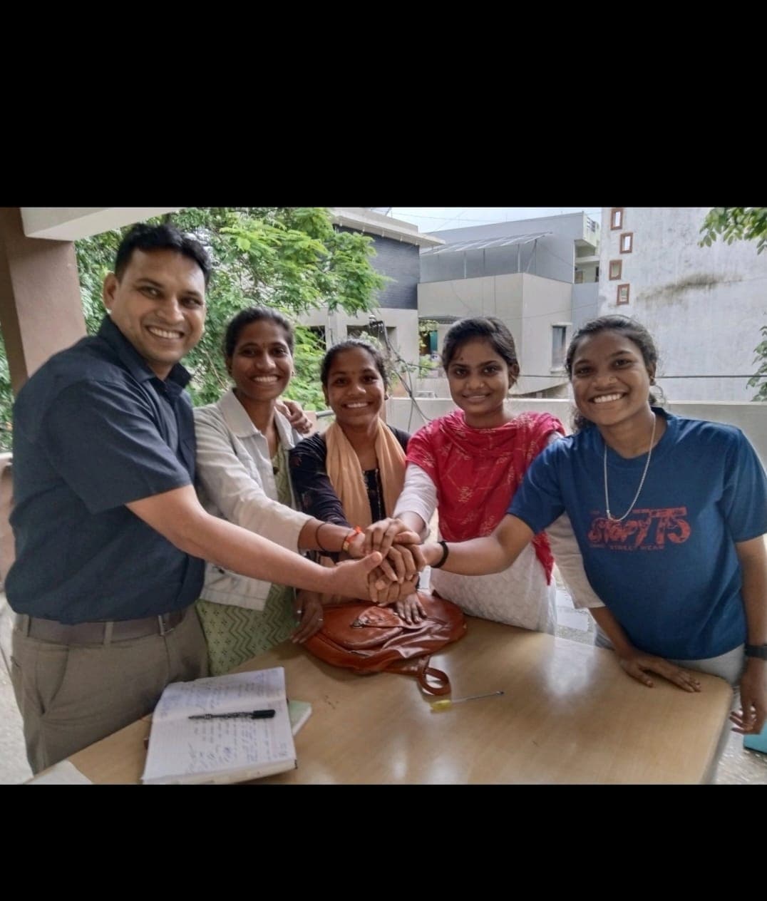 Girls and young women in a collective gathering