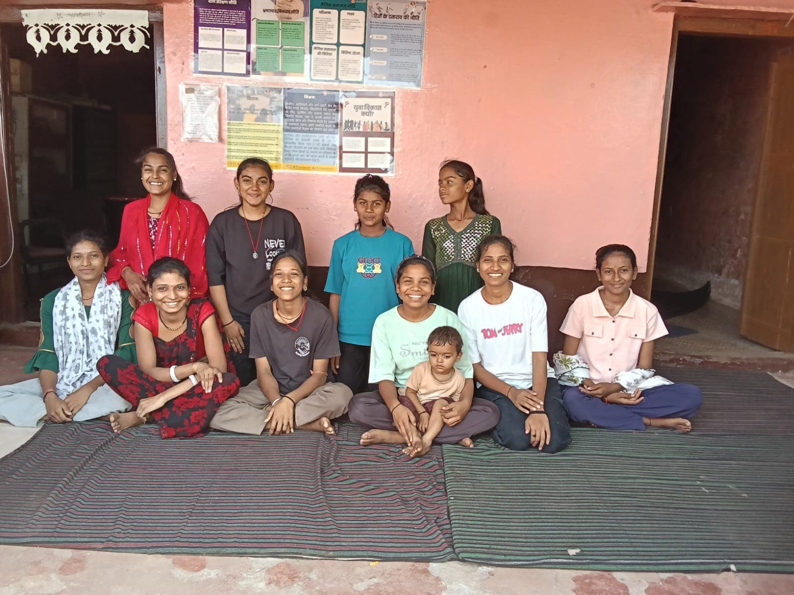 Facilitated discussion among young women in the community
